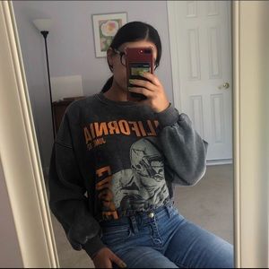 cropped bubble sweater